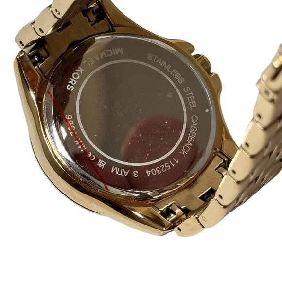 Michael Kors Mini Pilot Pave Quartz Gold Dial Ladies Watch MK7366 with Box - Picture 7 of 12